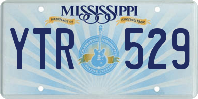 MS license plate YTR529
