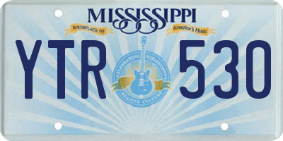 MS license plate YTR530