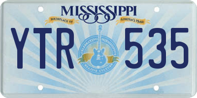 MS license plate YTR535