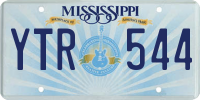 MS license plate YTR544