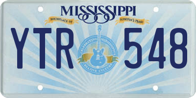 MS license plate YTR548