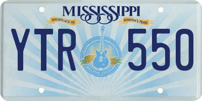 MS license plate YTR550
