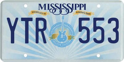 MS license plate YTR553