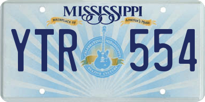 MS license plate YTR554