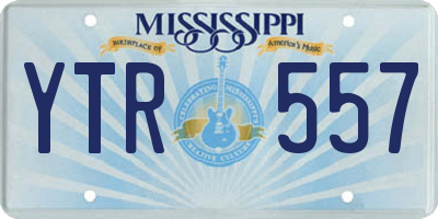 MS license plate YTR557