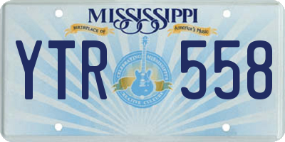 MS license plate YTR558