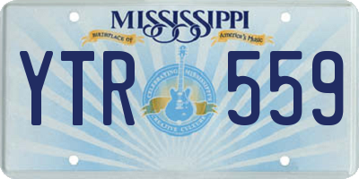 MS license plate YTR559