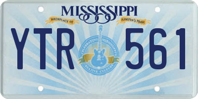 MS license plate YTR561