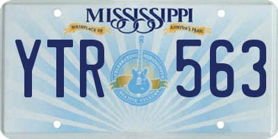 MS license plate YTR563