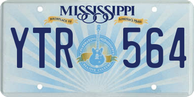 MS license plate YTR564