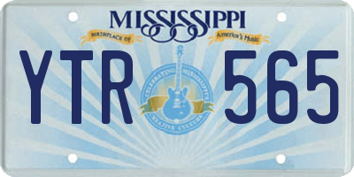 MS license plate YTR565