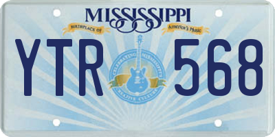 MS license plate YTR568