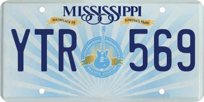 MS license plate YTR569