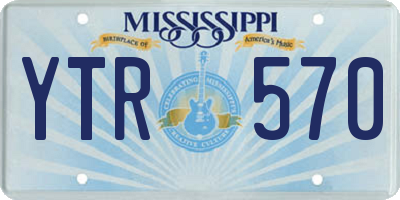 MS license plate YTR570