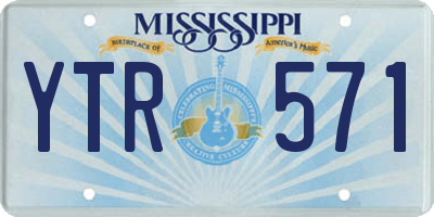 MS license plate YTR571