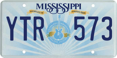 MS license plate YTR573