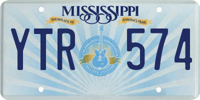 MS license plate YTR574