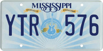 MS license plate YTR576