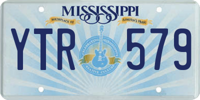 MS license plate YTR579