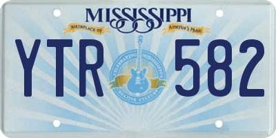 MS license plate YTR582