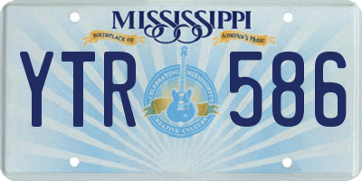 MS license plate YTR586