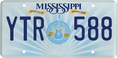 MS license plate YTR588