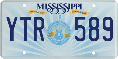 MS license plate YTR589