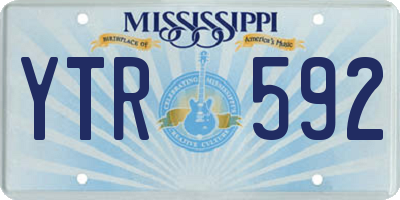 MS license plate YTR592