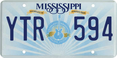 MS license plate YTR594