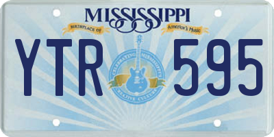 MS license plate YTR595