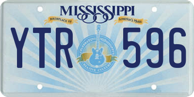 MS license plate YTR596