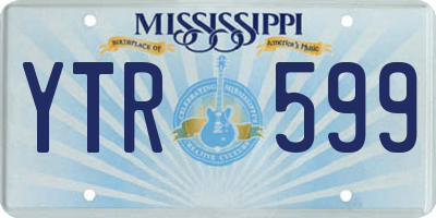 MS license plate YTR599