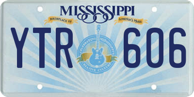 MS license plate YTR606