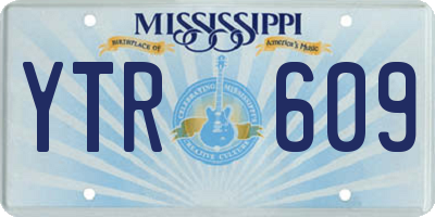 MS license plate YTR609