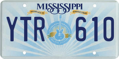 MS license plate YTR610