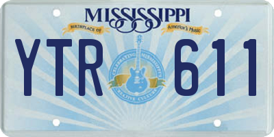 MS license plate YTR611