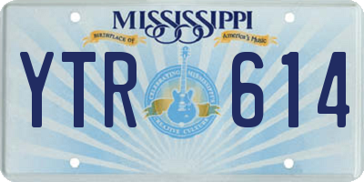 MS license plate YTR614