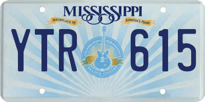MS license plate YTR615