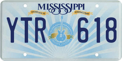 MS license plate YTR618