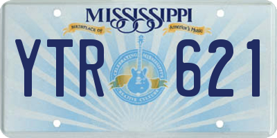 MS license plate YTR621