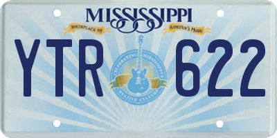 MS license plate YTR622