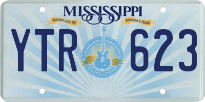 MS license plate YTR623