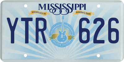 MS license plate YTR626