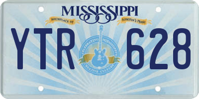 MS license plate YTR628