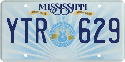 MS license plate YTR629