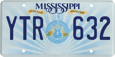 MS license plate YTR632