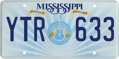 MS license plate YTR633