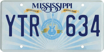 MS license plate YTR634