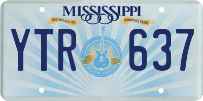 MS license plate YTR637