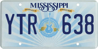 MS license plate YTR638